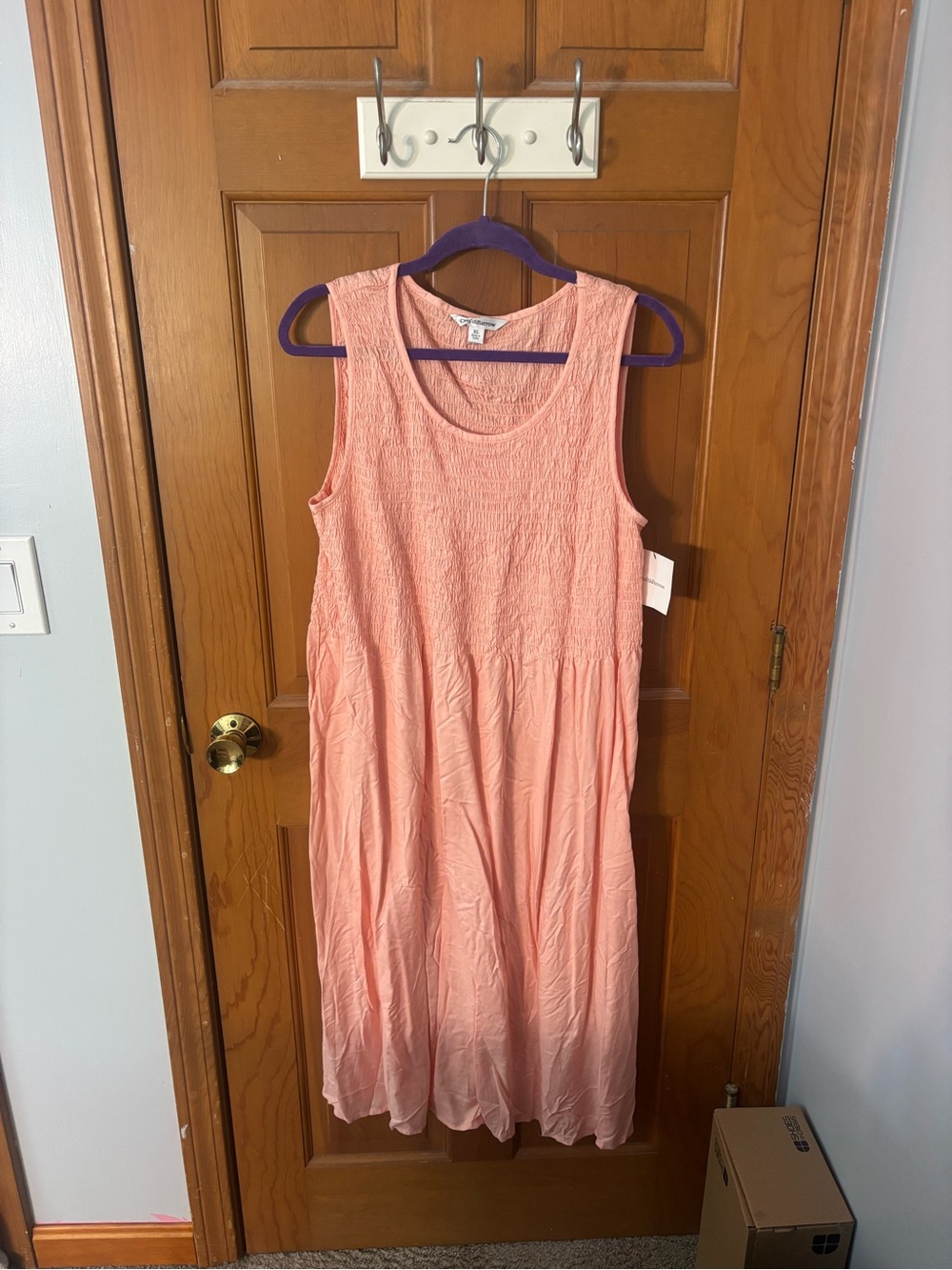 croft & barrow Coral Sleeveless Midi Dress